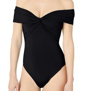 Trina Turk Getaway Solids Twist Bandeau One Piece